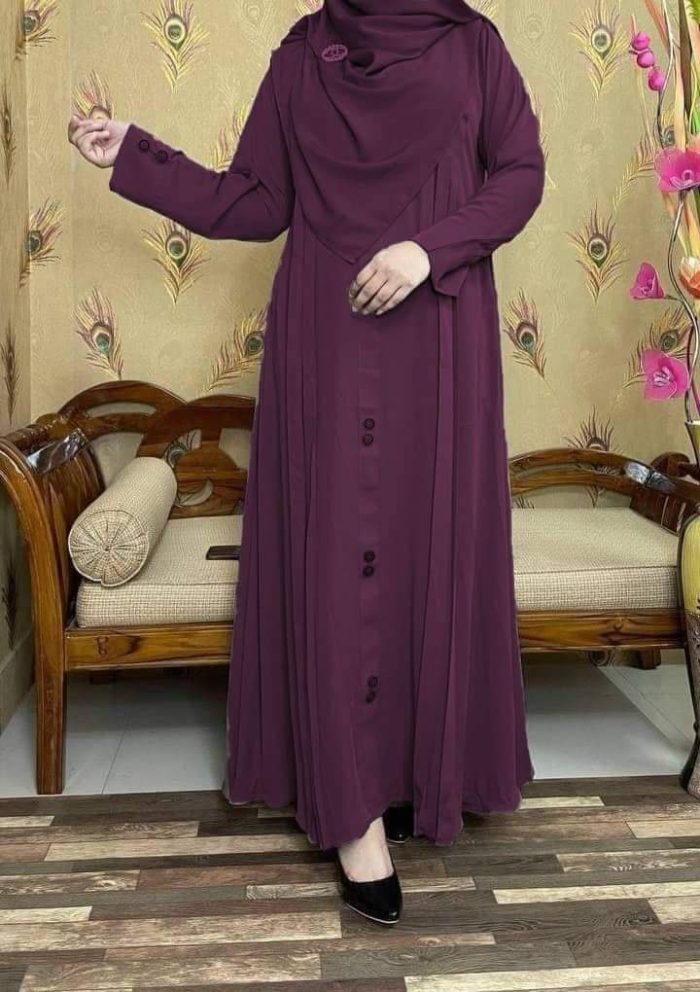 দুই বোতাম আবায়া বোরকা - Image 5