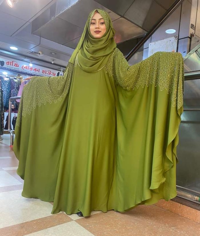 স্টোন চেইন ডিজাইন আবায়া বোরকা